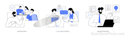 Image of Personal coaching isolated cartoon vector illustrations se