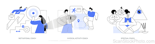 Image of Life coach isolated cartoon vector illustrations se