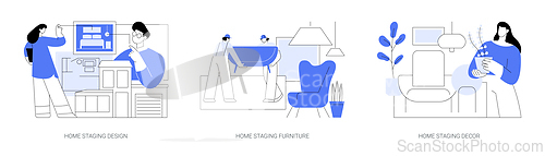 Image of Home staging isolated cartoon vector illustrations se