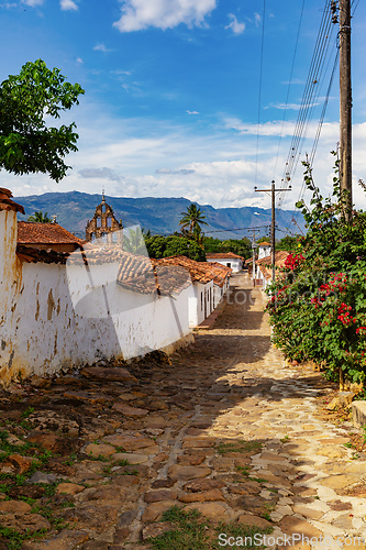 Image of Heritage town Guane, beautiful colonial architecture in most beautiful town in Colombia.