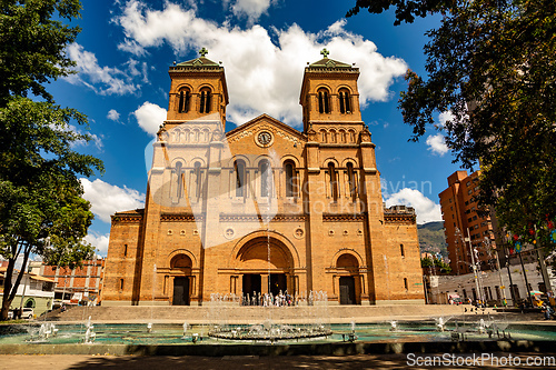 Image of Metropolitan Cathedral of Medellin, major architectural works of Colombia, a Neo-Romanesque gem, in Roman Basilica style. Colombia