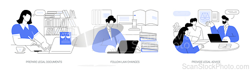 Image of Law firm isolated cartoon vector illustrations se