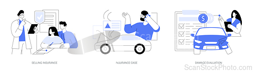 Image of Insurance company isolated cartoon vector illustrations se
