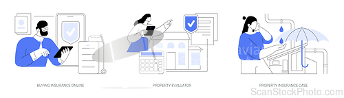 Image of Insurance services isolated cartoon vector illustrations se