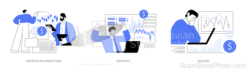 Image of Hedge fund isolated cartoon vector illustrations se
