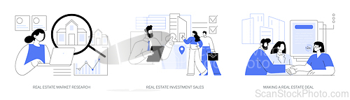 Image of Real estate job isolated cartoon vector illustrations se