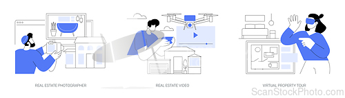 Image of Real estate listing isolated cartoon vector illustrations se
