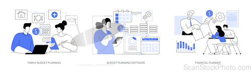 Image of Budget planning isolated cartoon vector illustrations se