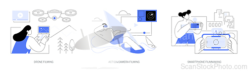 Image of Filmmaking as a hobby isolated cartoon vector illustrations se