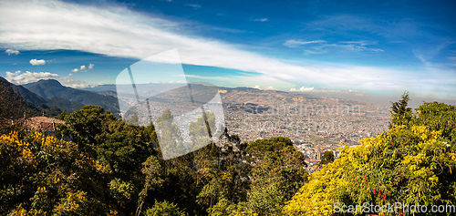 Image of Cityscape view of Bogota, capital city of Colombia, and one of the largest cities in the world.