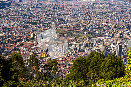 Image of Cityscape view of Bogota, capital city of Colombia, and one of the largest cities in the world.