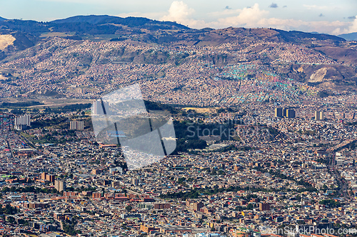 Image of Cityscape view of Bogota, capital city of Colombia, and one of the largest cities in the world.