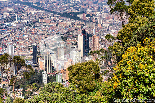 Image of Cityscape view of Bogota, capital city of Colombia, and one of the largest cities in the world.