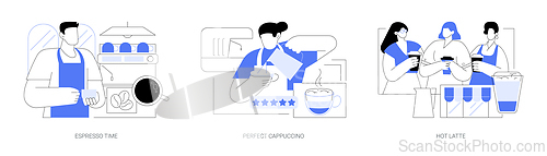 Image of Coffee culture isolated cartoon vector illustrations se