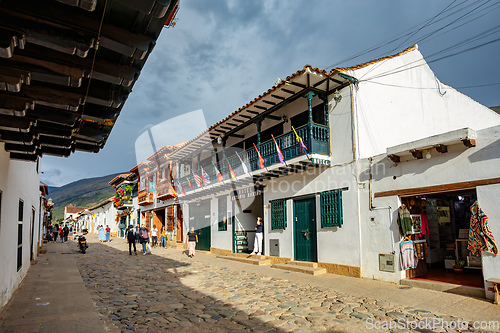 Image of Plaza Mayor in Villa de Leyva, Colombia, largest stone-paved square in South America.