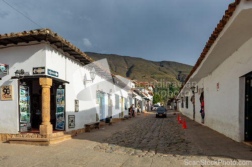 Image of Plaza Mayor in Villa de Leyva, Colombia, largest stone-paved square in South America.