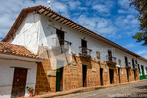 Image of Heritage town Barichara, beautiful colonial architecture in most beautiful town in Colombia.
