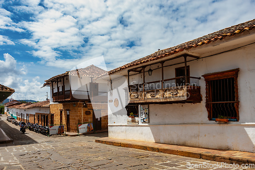 Image of Heritage town Barichara, beautiful colonial architecture in most beautiful town in Colombia.