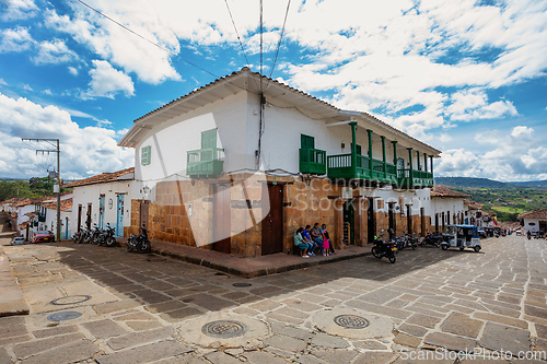 Image of Heritage town Barichara, beautiful colonial architecture in most beautiful town in Colombia.