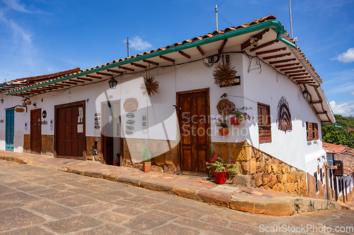 Image of Heritage town Barichara, beautiful colonial architecture in most beautiful town in Colombia.