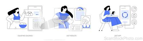 Image of Weight loss program isolated cartoon vector illustrations se