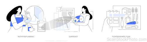 Image of Nutrition planning isolated cartoon vector illustrations se