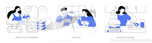 Image of Healthy snack isolated cartoon vector illustrations se