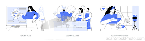 Image of Nutrition classes isolated cartoon vector illustrations se