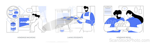 Image of Baking at home isolated cartoon vector illustrations se