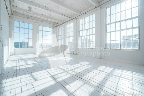 Image of Spacious Empty Loft with Bright Natural Light