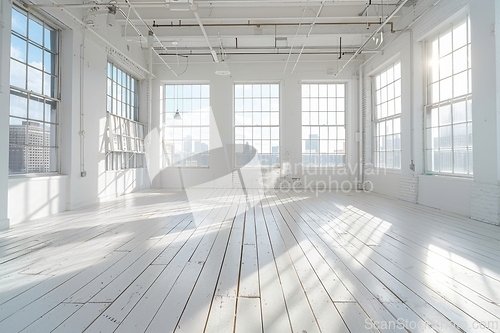 Image of Spacious Empty Loft with Bright Natural Light