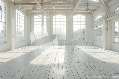 Image of Spacious Empty Loft with Bright Natural Light