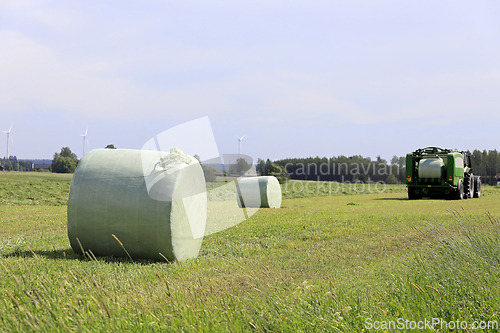 Image of Baling Silage in the Summer