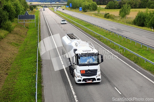 Image of Mercedes-Benz Tank Truck Transports Diesel Fuel