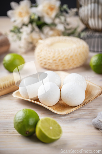 Image of Spa essentials with natural bath bombs