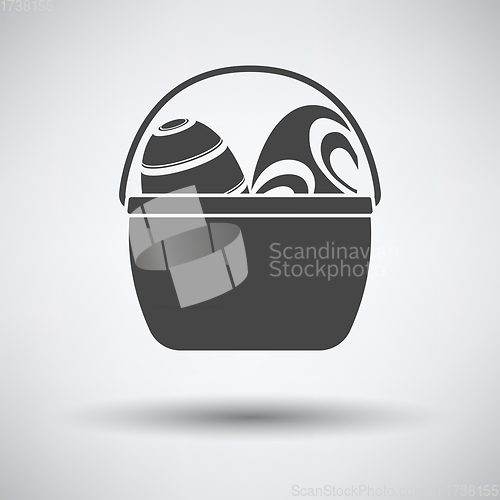 Image of Easter Basket With Eggs Icon