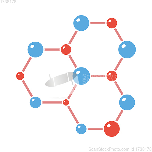 Image of Icon Of Chemistry Hexa Connection Of Atoms