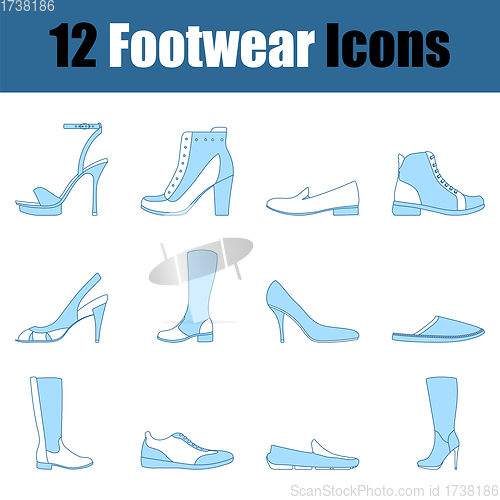 Image of Footwear Icon Set