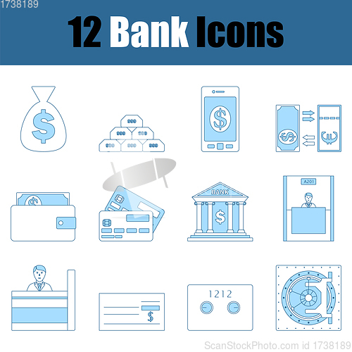 Image of Bank Icon Set