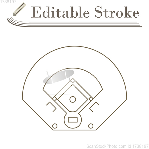 Image of Baseball Field Aerial View Icon