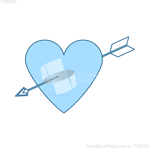 Image of Pierced Heart By Arrow Icon