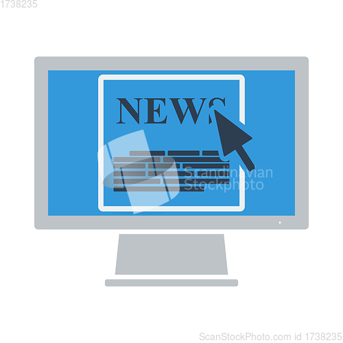 Image of Monitor With News Icon