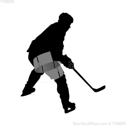 Image of Hockey Player Silhouette