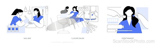 Image of Beauty salon isolated cartoon vector illustrations se