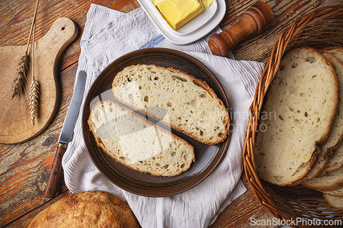 Image of Two slices of artisan bread