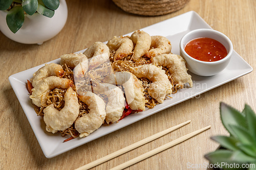 Image of Delicious Asian fried shrimp