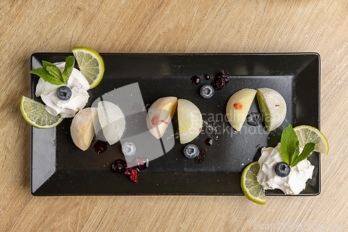 Image of Elegant mochi ice cream dessert