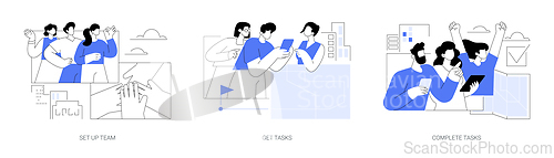 Image of City quest isolated cartoon vector illustrations se