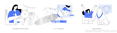Image of Pet show isolated cartoon vector illustrations se