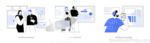 Image of Art event isolated cartoon vector illustrations se